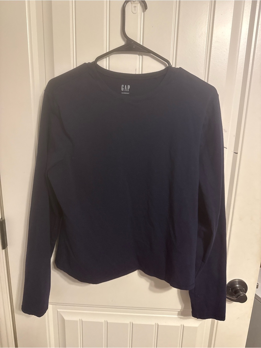 GAP Women's Navy Crewneck Long-Sleeve Sweater
